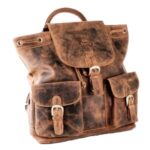 Greenburry férfi bőr hátizsák szarvas dombornyomással kiegészítőkkel