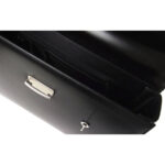 B&A fekete letisztult bőr női üzleti táska névjegykártya, toll, mobil és szemüveg tartóval 30*19 cm - Image 4