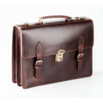 B&A bőr dupla férfi táska kulccsal zárható akta és mágneszzáral rövid és hosszúfogóval 39*29 cm