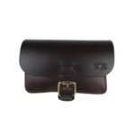 B&A bőr fekvő övtáska két belső rekesszel 14*6*10 cm