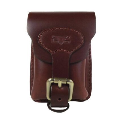 B&A fekvő bőr övtáska két belső rekesszel 13*9*6 cm