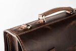 B&A bőr sarokdíszes férfi táska tolltartóval tároló rekeszekkel A/4es iratok tárolására 39*25,5 cm - Image 5